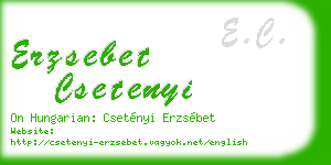 erzsebet csetenyi business card